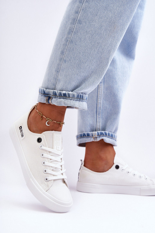 Sieviešu zems materiāls brīvā laika apavi Big Star KK274008 baltas krāsas