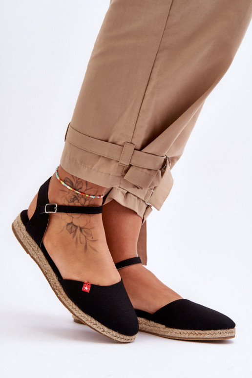 Sieviešu espadrilles ar platformu Big Star FF274526 melnas krāsas