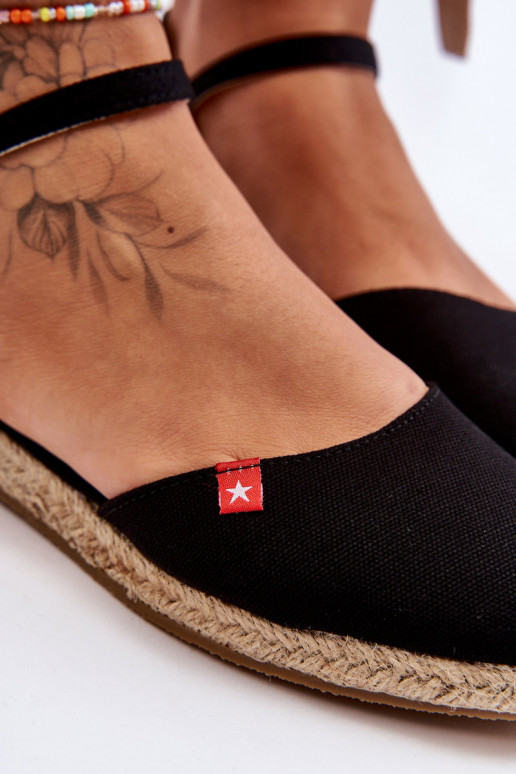 Sieviešu espadrilles ar platformu Big Star FF274526 melnas krāsas