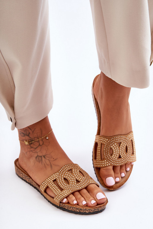 Sieviešu Čības Dekorētas Kniedes brūnas krāsas Evelins