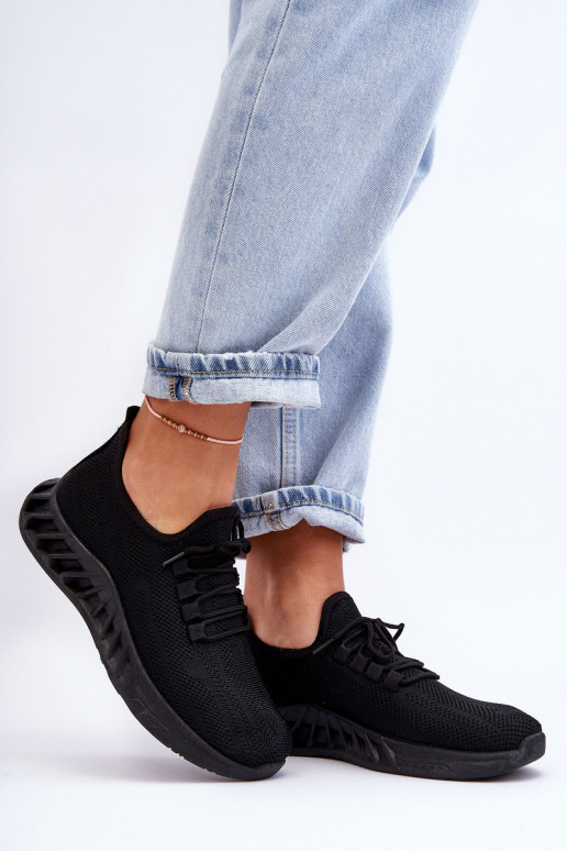 Sieviešu Paslīdēt uz Auduma Sneakers modeļa apavi melnas krāsas Venett