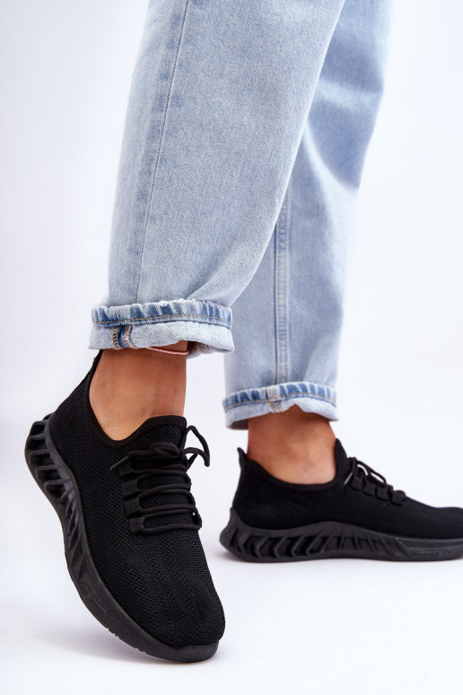 Sieviešu Paslīdēt uz Auduma Sneakers modeļa apavi melnas krāsas Venett