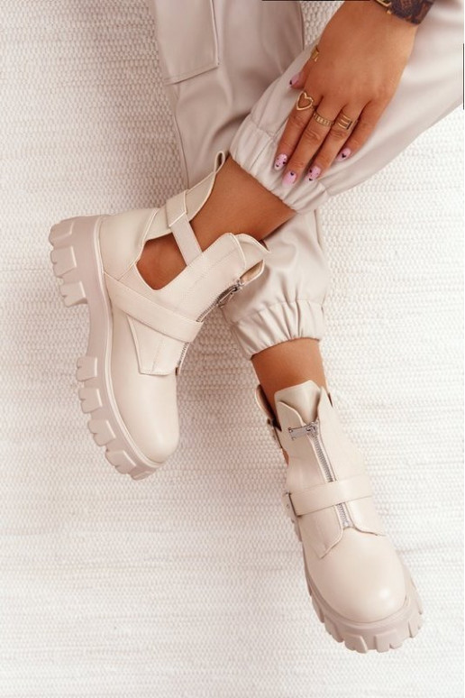 Sieviešu zābaki ar platformu smilšu krāsas Cosmic Love