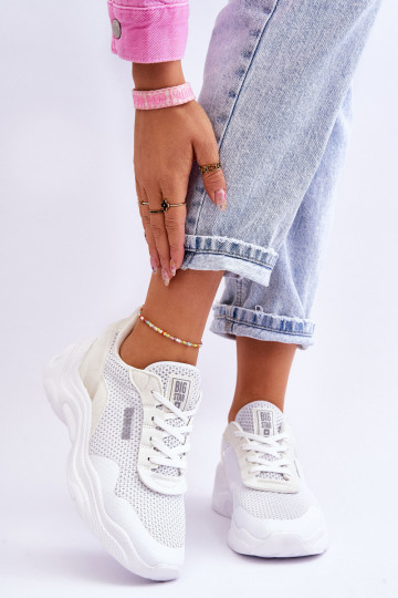 Sieviešu Auduma sporta apavi Memory Foam System Big Star LL274A064 baltas krāsas