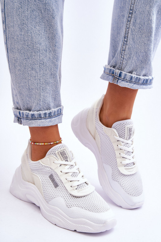 Sieviešu Auduma sporta apavi Memory Foam System Big Star LL274A064 baltas krāsas