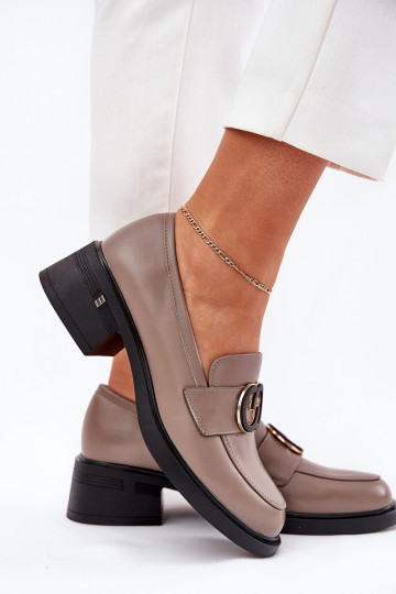 Āda Mokasīni ar papēdi Vinceza 18102 smilšu krāsas