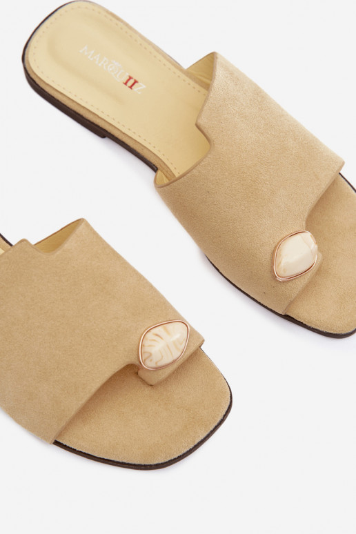 Čības Sieviešu dzīvoklis Ar greznu Detalem Eko zamšādaoIne Dzelteni Selavine