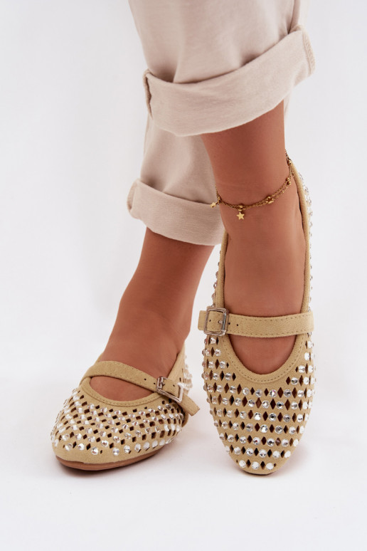 Balerīnas Sieviešu Ažūrs ar mirdzošiem spīdumiņiem I Svītrasem Dzelteni INilvessa