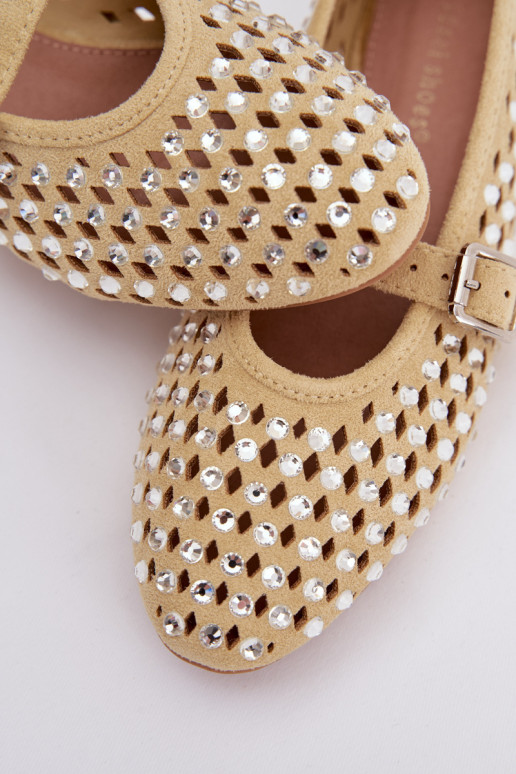 Balerīnas Sieviešu Ažūrs ar mirdzošiem spīdumiņiem I Svītrasem Dzelteni INilvessa