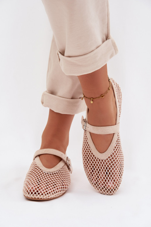 Tīkls Balerīnas ar siksniņām Ziloņkaula krāsas Pherina