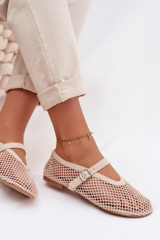 Tīkls Balerīnas ar siksniņām Ziloņkaula krāsas Pherina