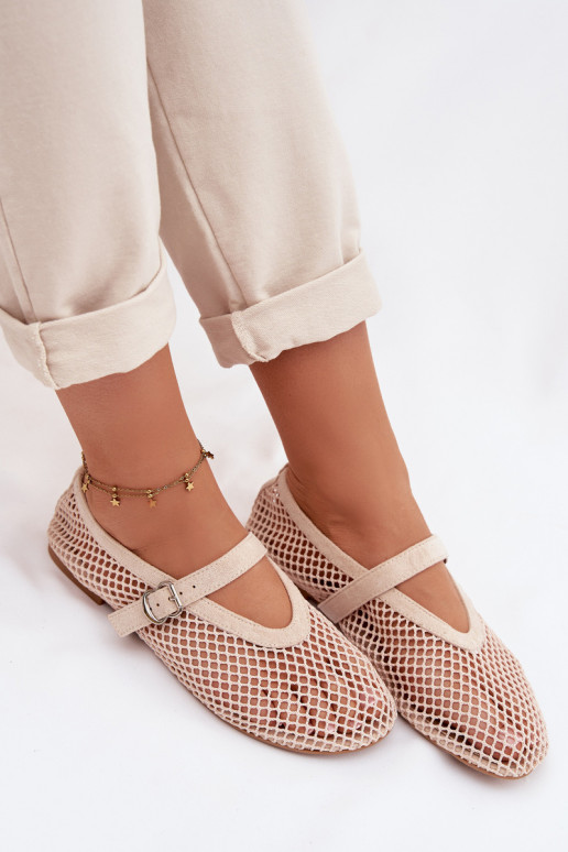 Tīkls Balerīnas ar siksniņām Ziloņkaula krāsas Pherina