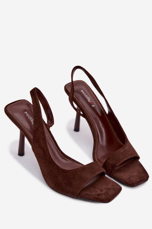 Sieviešu basenes ar papēdiEko zamšādau CzekoladoIne Calvoria