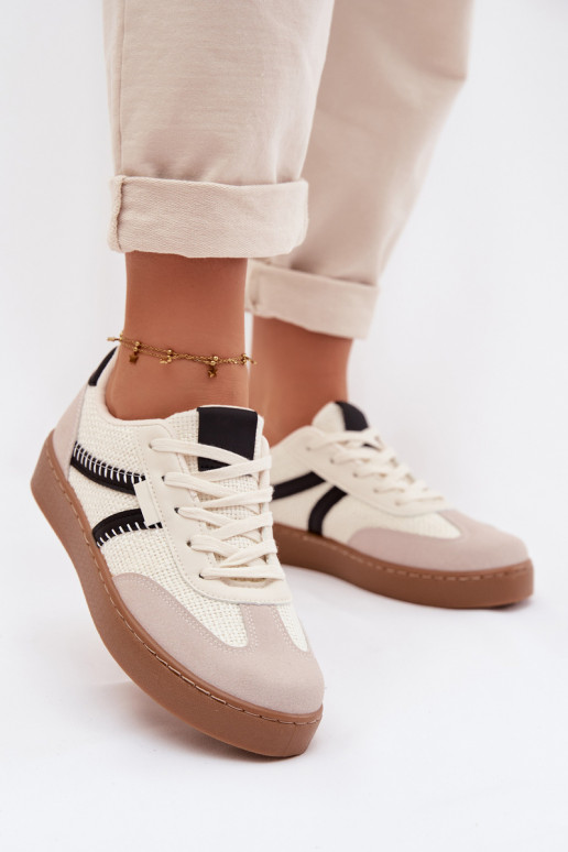 Zems Sneakers modeļa apavi Sieviešu Baltas-melnas krāsas Denelisse