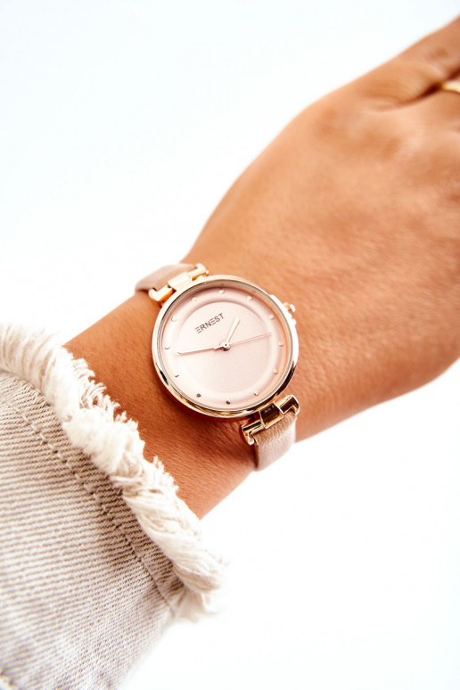 Sieviešu analogais Sieviešu pulkstenis Ernest ziloņkaula krāsas