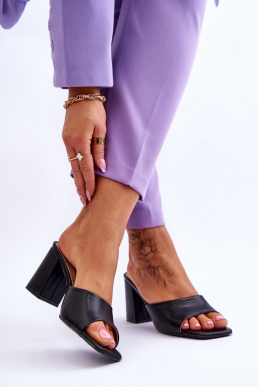 Sieviešu Āda Klasiska modeļa Čības melnas krāsas Loara