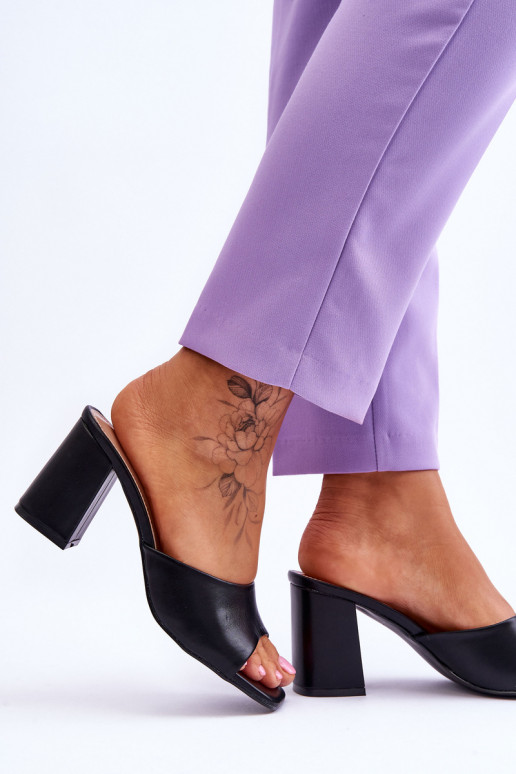 Sieviešu Āda Klasiska modeļa Čības melnas krāsas Loara