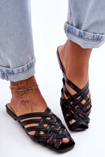 Āda Sieviešu Čības Ar svītrām melnas krāsas Doralia 2