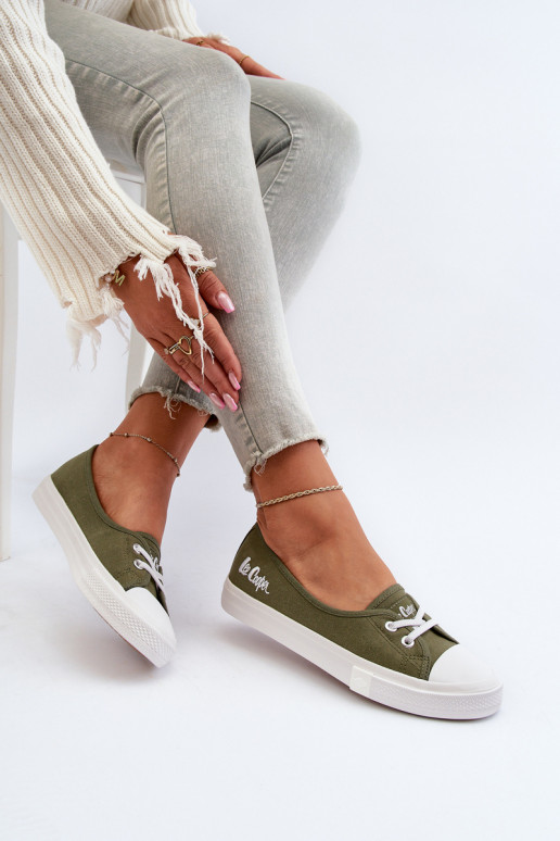 Sporta apavi sieviešu puszābaki Lee Cooper LCIN-24-31-2729 Zaļas krāsas