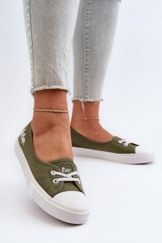 Sporta apavi sieviešu puszābaki Lee Cooper LCIN-24-31-2729 Zaļas krāsas