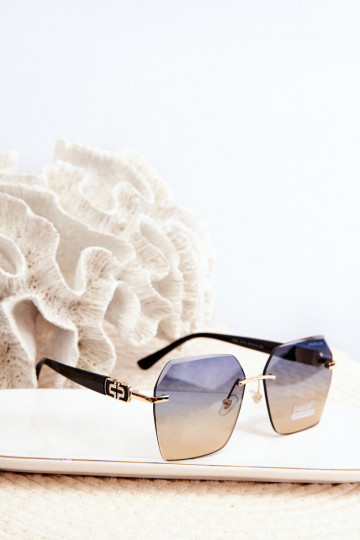 Saulesbrilles SieviešuFiltrem UV Melns-Zelta krāsas