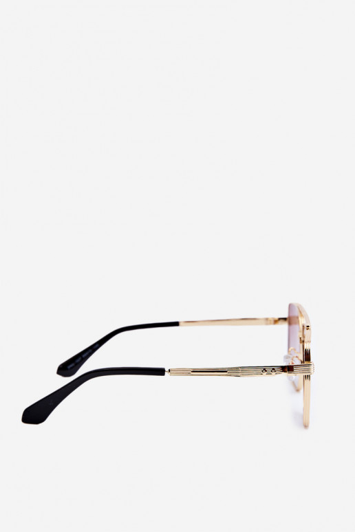 Saulesbrilles Sieviešu UV400 Zelta krāsas-brūnas krāsas