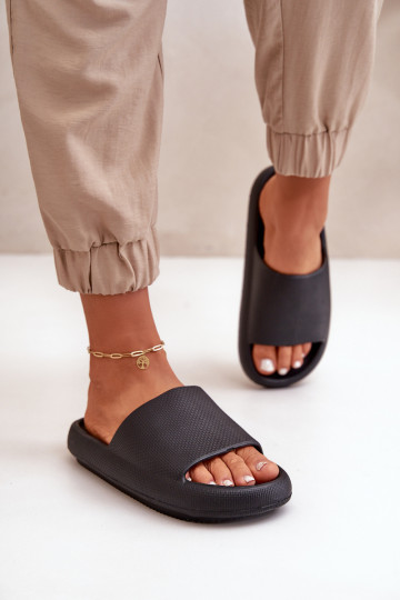 Sieviešu Vieglas čības Uz biezas zoles melnas krāsas Querceria 2