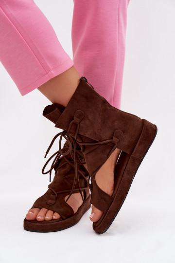 Sieviešu basenes Eko zamšādaoIne ar stulmu I INiązaniem CzekoladoIne Ferlisse 2