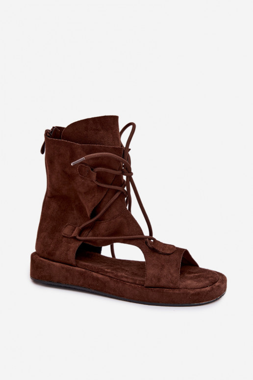 Sieviešu basenes Eko zamšādaoIne ar stulmu I INiązaniem CzekoladoIne Ferlisse