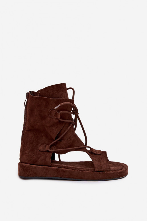 Sieviešu basenes Eko zamšādaoIne ar stulmu I INiązaniem CzekoladoIne Ferlisse