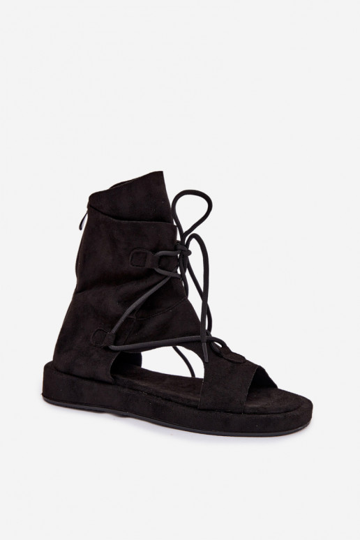 Sieviešu basenes Eko zamšādaoIne ar stulmu I INiązaniem melnas krāsas Ferlisse