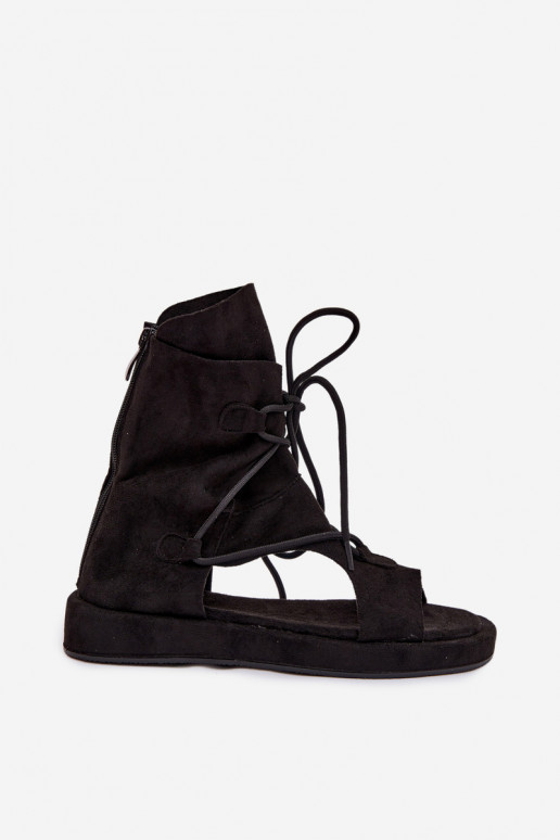 Sieviešu basenes Eko zamšādaoIne ar stulmu I INiązaniem melnas krāsas Ferlisse