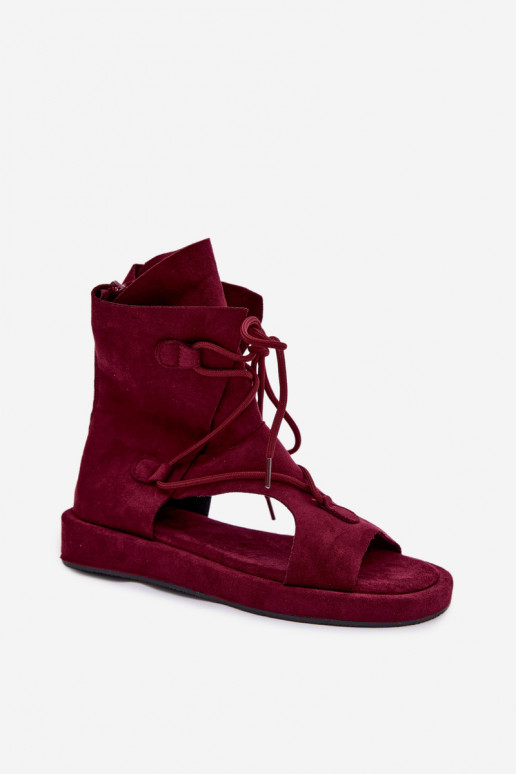 Sieviešu basenes Eko zamšādaoIne ar stulmu I INiązaniem bordo krāsas Ferlisse