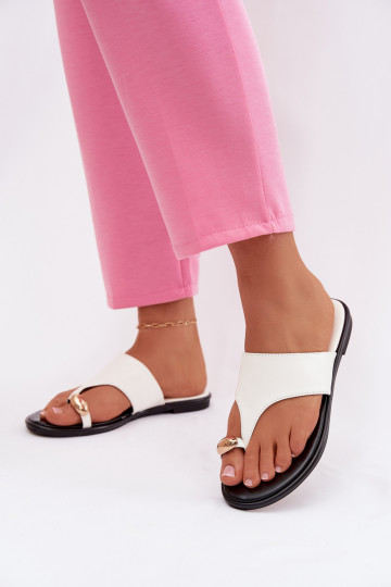 Čības Sieviešu dzīvoklis Eko Āda Ze Zelta krāsasm Detalem baltas krāsas Lavessa 2