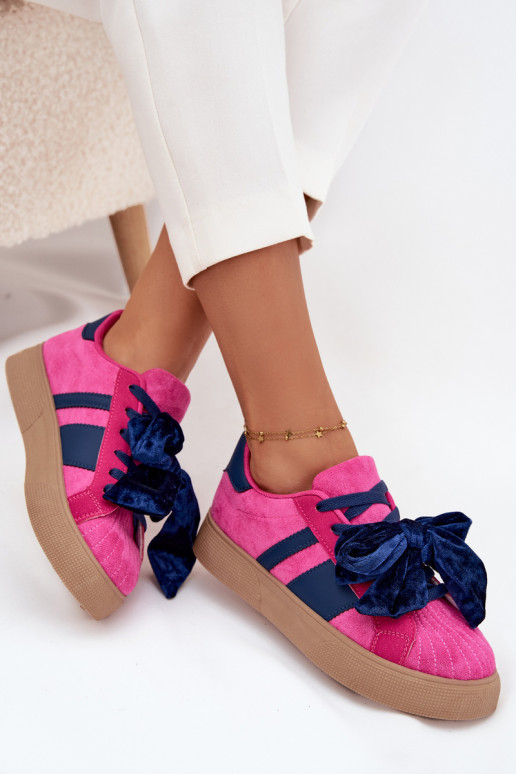 Sneakers modeļa apavi SieviešuSamtsoIną Priekšgala rozā krāsas Ashlyn