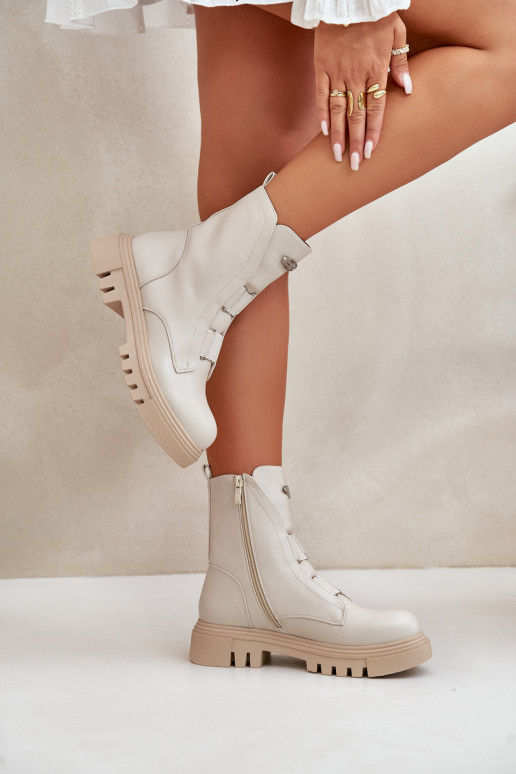 siltināti zābaki Sieviešu Uz pili Eko Āda Ziloņkaula krāsas Tā irilyra