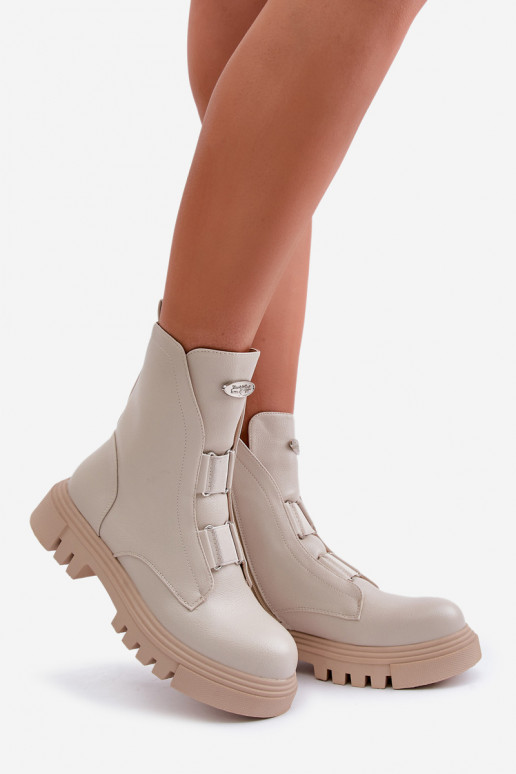 siltināti zābaki Sieviešu Uz pili Eko Āda Ziloņkaula krāsas Tā irilyra