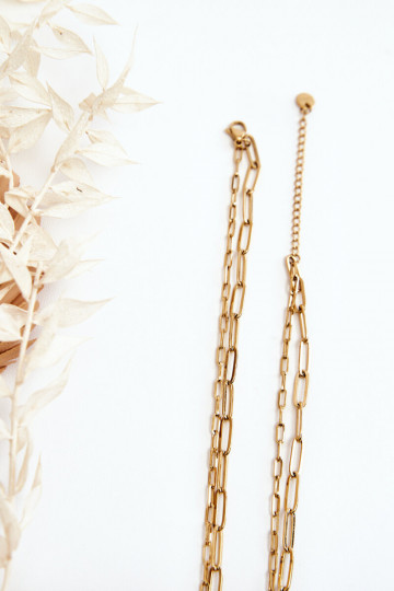 Kaklarota Ar āboliņiem Un Tauriņi Zelta krāsas 2