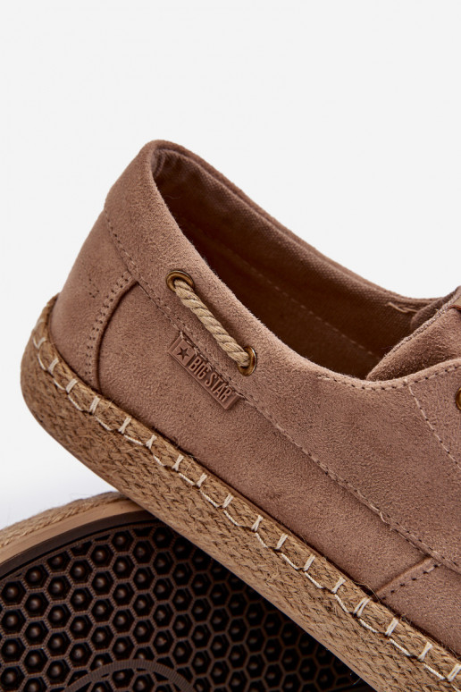 espadrilles Vīriešiem šņorējami Big Star NN174054 smilšu krāsas