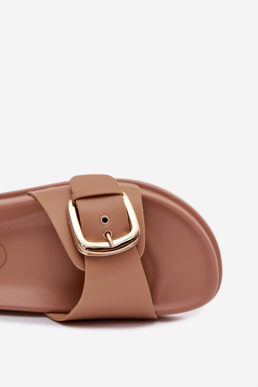 sieviešu čības Ar zelta sprādzi smilšu krāsas Rosivana