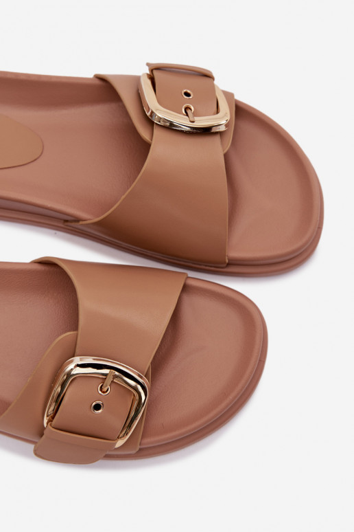 sieviešu čības Ar zelta sprādzi smilšu krāsas Rosivana