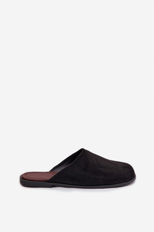 Čības Sieviešu dzīvoklisEko zamšādau melnas krāsas Veronelle