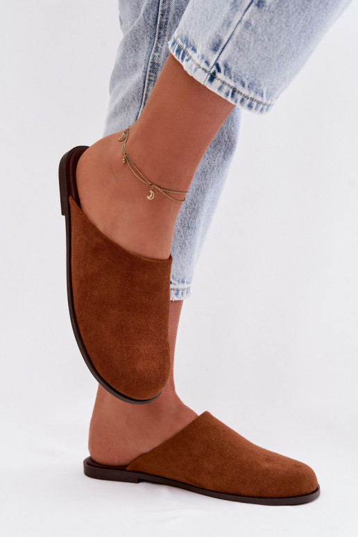 Čības Sieviešu dzīvoklisEko zamšādau brūnas krāsas Veronelle