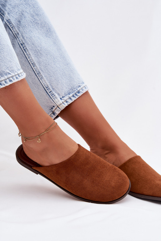 Čības Sieviešu dzīvoklisEko zamšādau brūnas krāsas Veronelle