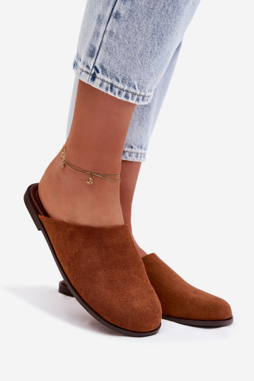 Čības Sieviešu dzīvoklisEko zamšādau brūnas krāsas Veronelle