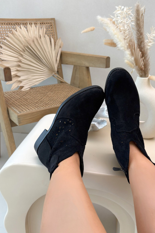 Zābaki Sieviešu ar platiem papēžiem S.Barski HY61-8026 melnas krāsas