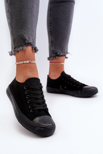 Klasiski sporta apavi Zems melnas krāsas Caelira