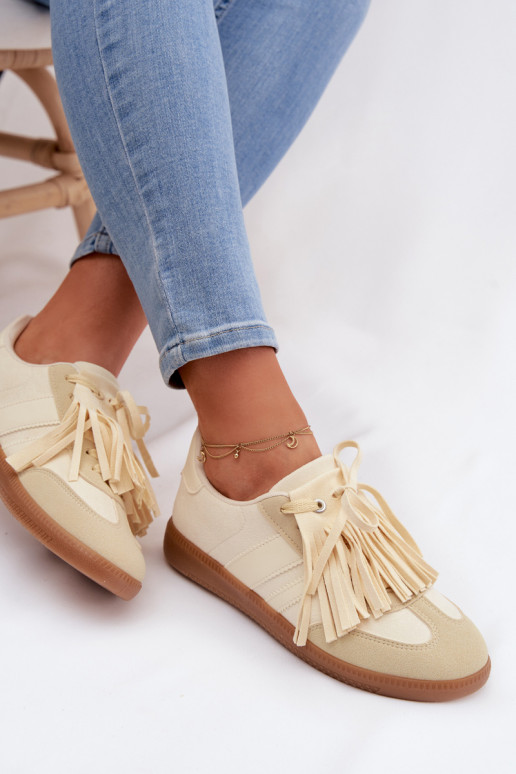 Sneakers modeļa apavi Sieviešu ar bārkstīm Dzelteni Dorivelle