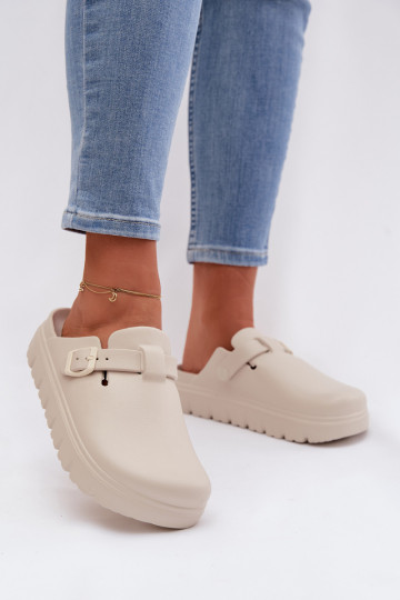 Vieglas čības uz pirksta sieviešu čības ar siksniņām I ar sprādzēm smilšu krāsas Larinie 2