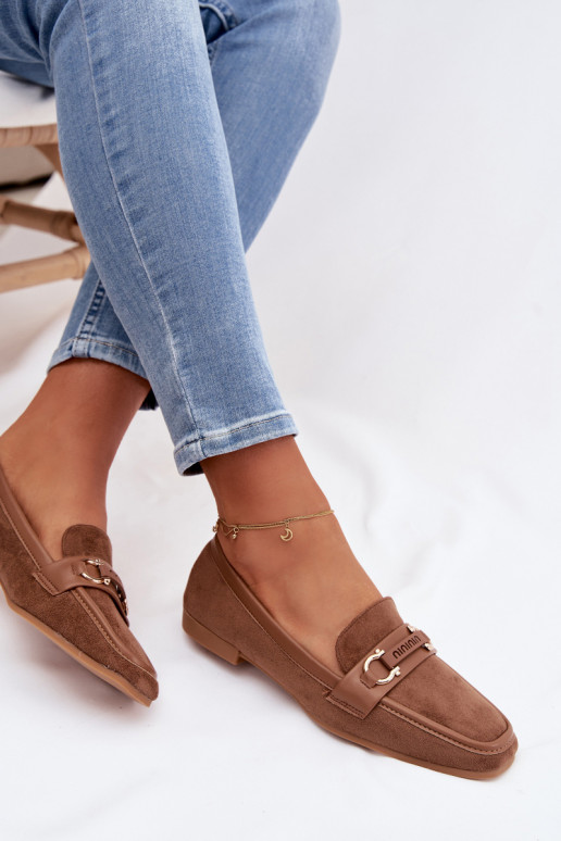 Mokasīni Mokasīni Sieviešu Ar greznu Elements brūnas krāsas Evelora